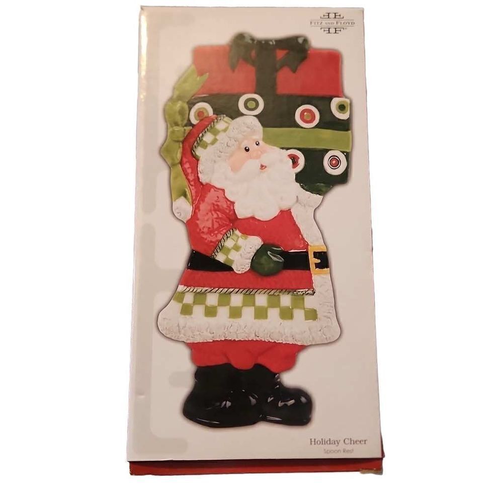 NIB 2008 Fitz & Floyd Holiday Cheer Spoon Rest